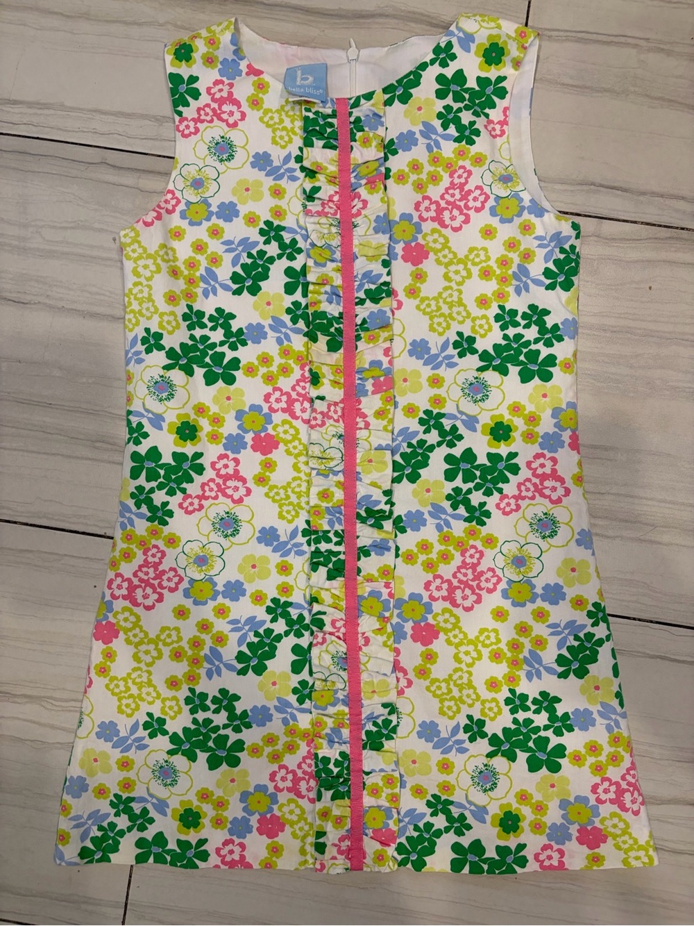 bella bliss White Floral Dress sz7